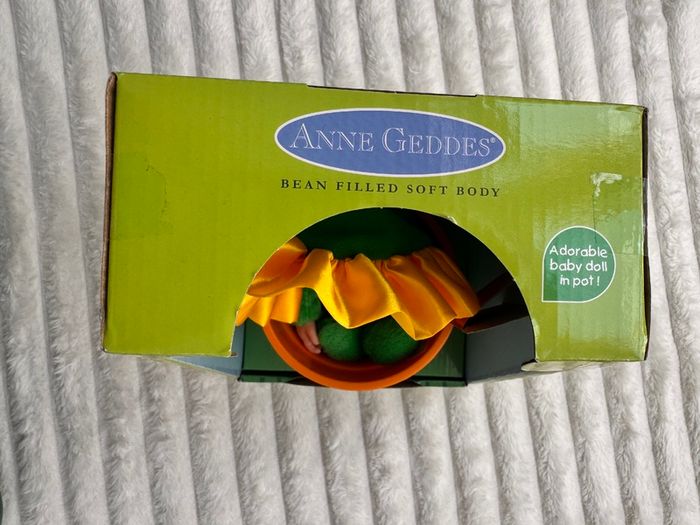 Anne Geddes Sunflower Baby Doll in Flower Pot Please see photos