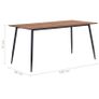 Dining Table Brown 160x80x75 cm MDF Image 6