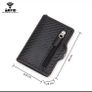 Anti Theft Card Wallets with Zipped Coin Pocket Image 2