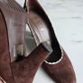 Ladies suede leather Roberto Gonzalez Spanish heeled shoes UK5 and UK6 Image 4