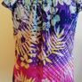 FREEPOST Ladies Splash Colour Floral Top By Spense Size M Lined Image 5