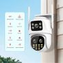Wifi Surveillance Camera Outdoor PTZ 4MP Three lens 8X Digital Zoom AI Auto Tracking Humanoid Detection 4MP Security Camera Image 2