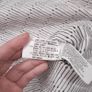 Zara Cream White Black Pinstripe Quilted Short Sleeve Shift Midi Dress Size S Image 3