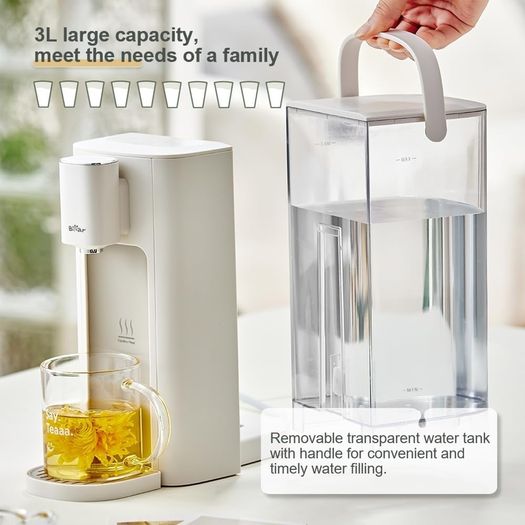 3L Instant Hot Water Dispenser 6 Temp Settings 45C 90C  5 Volume Options 150ml 500ml Auto Clean & Child Lock, LED Night Light, Energy Efficient, Digital Touch Screen