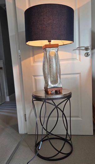 Mercury glass table lamp