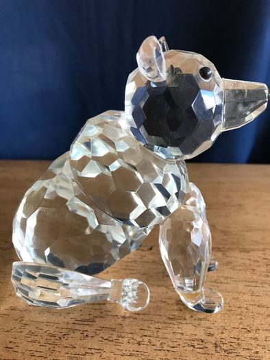 Vintage 24% Lead Crystal Sitting Bear