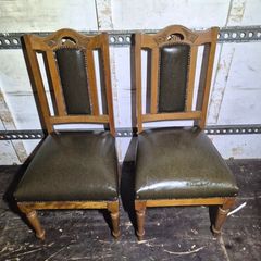 Victorian oak chairs