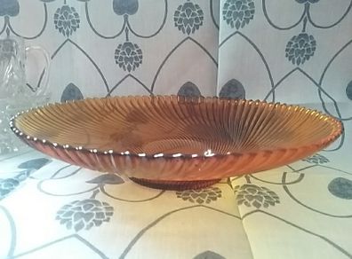 Amber Glass Bowl
