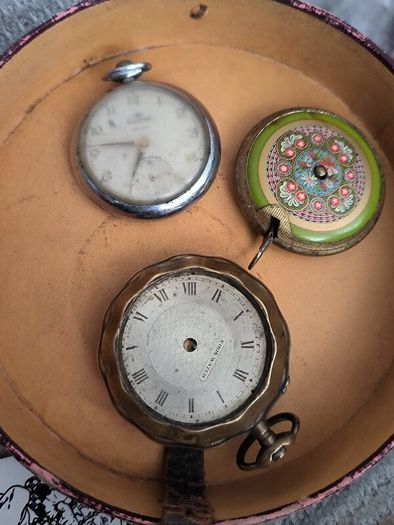 Antique Victorian Edwardian Traveller Box with Contents Job Lot