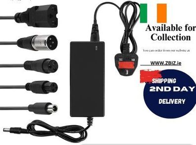 Universal 42V 2A Electric Scooter & Hoverboard Charger for 36V Lithium Battery with 6 Connections