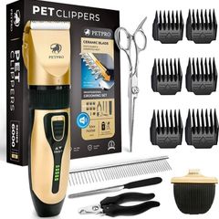 Dog Clippers Dog Grooming Kit Grooming Clippers Professional for Thick Hair Coats Pet Clippers Grooming Kit for Dogs Cordless Silent Dog Hair Clipper Trimmer Shaver Set (FREE EXPRESS POSTAGE)
