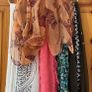 Hanger Organiser multi use - Scarf, Belt, Jewellery- Soft Green Brand New With 6 Scarves / shawls In Mint Condition.  (6) Image 9