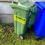 Blue bin waste shed garden storage on wheels Image 2