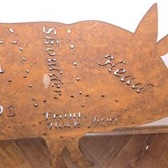 butchers pig silhouette sign