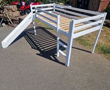 Kids slide bed White