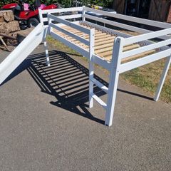 Kids slide bed White