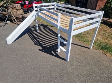 Kids slide bed White