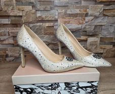 Crystal glam heels, size 6