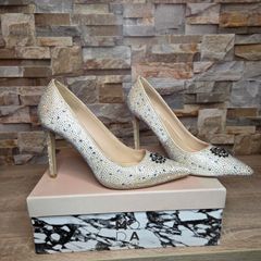 Crystal glam heels, size 6