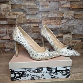 Crystal glam heels, size 6