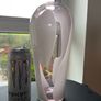 Large Abstract pink&white glass vase Image 3