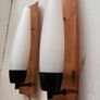 Retro vintage Mid-century Danish wall sconce lights X2 c1960 Image 2