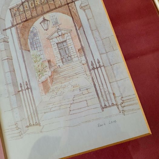 Vintage pair of dublin architectural prints