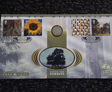 Great Britain Stamps : Benham Coin Cover - Tree and Leaf , Saving The Forests - The New Millennium Series 2000