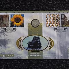 Great Britain Stamps : Benham Coin Cover - Tree and Leaf , Saving The Forests - The New Millennium Series 2000
