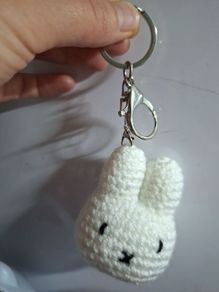 Crochet miffy keychain