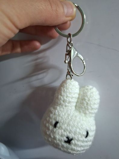 Crochet miffy keychain
