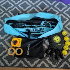 Pickleball Set.  Net,  Raquets and  5 Balls