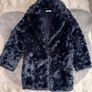 Gorgeous MANGO Size Xs-S faux fur coat in a deep navy shade with a super plush, textured finish. Image 5