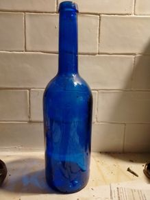 Vintage bottleVintage Harvey's Bristol Cream Cobalt Blue Glass Bottle