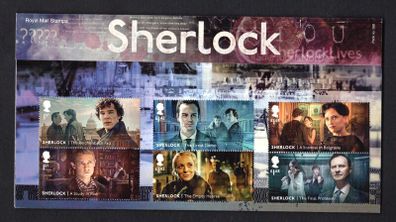 2020 Great Britain TV Shows - Sherlock Commemorative Stamps and Miniature Sheet Presentation Pack
