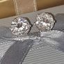 Vintage Hallmarked Silver White Sapphire Earrings Image 8