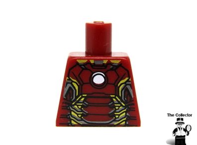 Lego Iron Man Pre Production Prototype Torso From Lego Iron Man Magnet 853457 Before Assembly To The Magnet And This Torso Has The Hole Punched On The Back And Also Has A Misaligned Print Extremely Rare