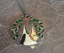 Newbridge Silverware Bell and Holly Christmas Tree Decoration