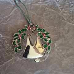 Newbridge Silverware Bell and Holly Christmas Tree Decoration