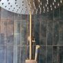 Shower Brushed Brass luxury thermostatic exposed shower set Image 5