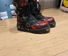 Vintage New Rock Flame Boots  Original 90s Pair