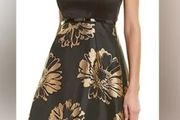 Designer boutique Donna Ricco New York occasion party wedding guest dress 8 longer back