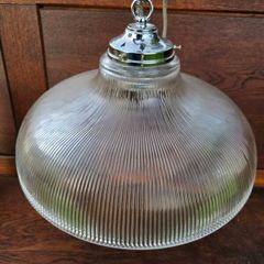 Retro Holophane Industrial Glass Shade