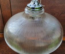 Retro Holophane Industrial Glass Shade