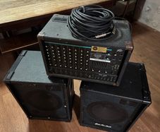 PA Desk & Speakers