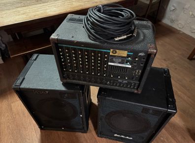 PA Desk & Speakers