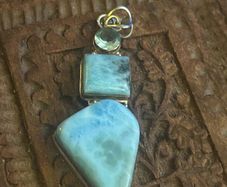 Larimar & Sterling Silver Pendant