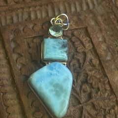 Larimar & Sterling Silver Pendant