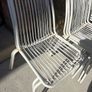 x11 Stackable White Metal Garden Outdoor Chairs Image 3