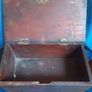 Rustic Vintage Wooden Box Carpenter Tool Tray Brass Handle Image 7